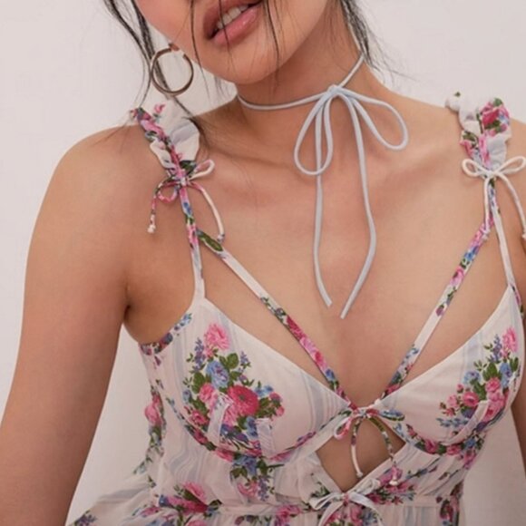 New! For Love And Lemons Lailah Slip Mini Dress Size Small 25054 - Picture 2 of 11